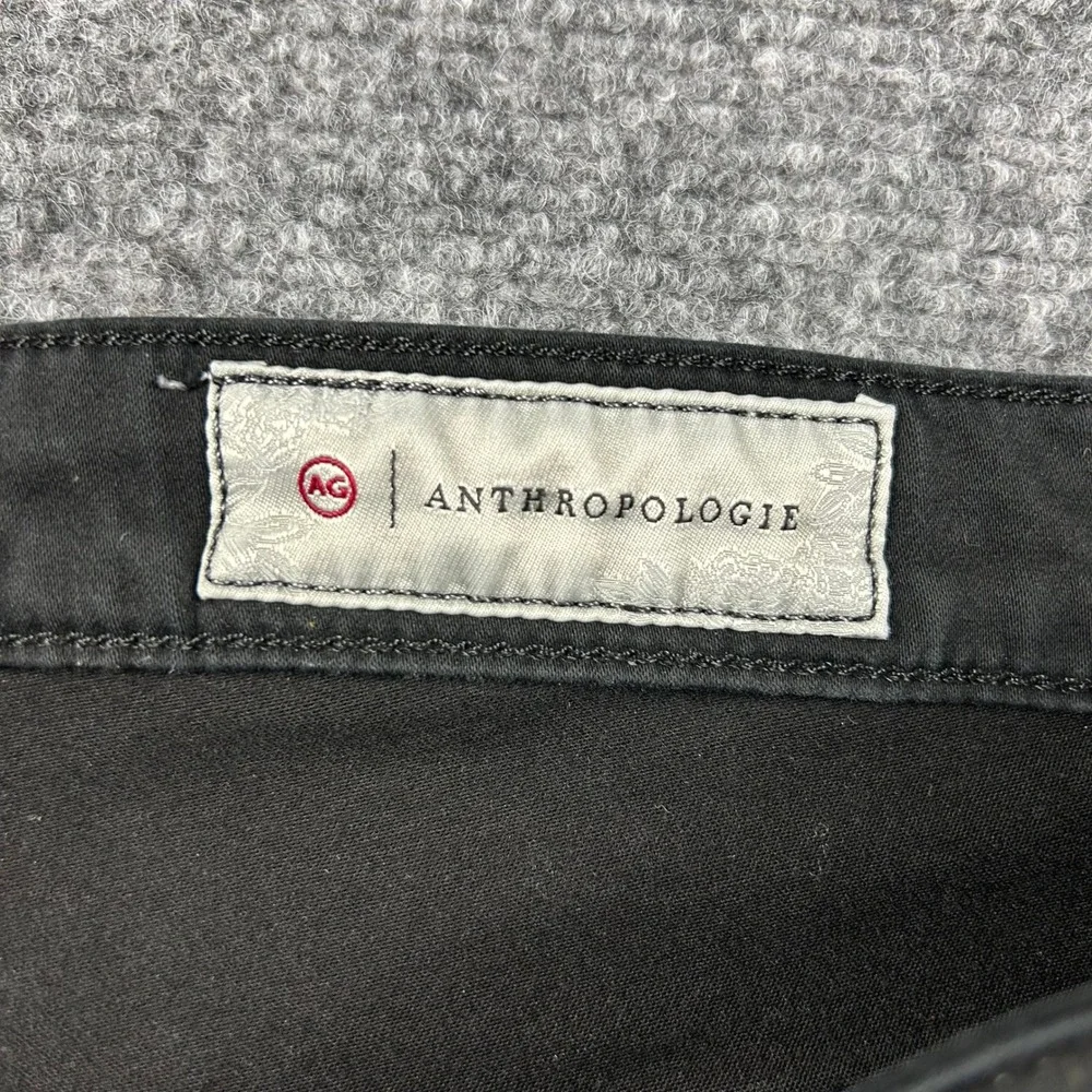 AG Adriano Goldschmied The Abbey Ankle Jeans Womens 27R Black Super Skinny Raw‎